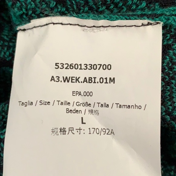 WEEKEND MAXMARA Knit Sweater Dress Navy Green - Picture 10 of 10